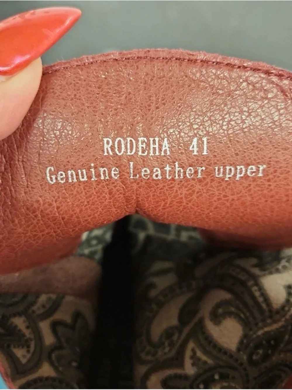 L'Artiste by Spring Step Rodeha Teal Leather Boots EUC - Size 41 (US 10) - Picture 12 of 15